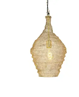 Zavesna svitidla Orientální závěsná lampa zlatá 30 cm - Nidum