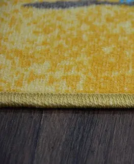 Koberce a koberečky Dywany Lusczow Dětský kusový koberec LITTLE OWL žlutý, velikost 170x230