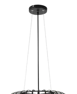 Moderní závěsná svítidla Rabalux závěsné svítidlo Alessandra E27 3x MAX 60W matná černá 2158
