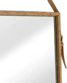 Zrcadla HOMEDE Nástěnné zrcadlo Tozal hnědé, velikost 50x50x3