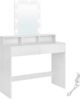 Toaletní stolky SONGMICS Toaletní stolek s osvětlením Vasagle Ora bílý