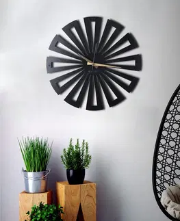 Hodiny Wallity Dekorativní nástěnné hodiny Symmetry 50 cm černé