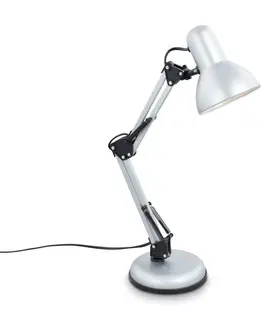 Stolní lampy do kanceláře BRILONER Stolní lampa, pr. 15,5 cm, max. 25 W, stříbrná BRILO 7394-014