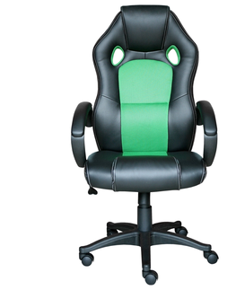 Kancelářské židle Kancelářské křeslo VALERIAN, černá/zelená