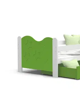 Dětské pokoje Expedo Dětská postel  MICKEY P1 COLOR + matrace + rošt ZDARMA, 160x80, bílá/zelená