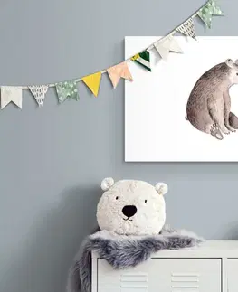 Dětské obrazy Obraz medvídek v jemných barvách