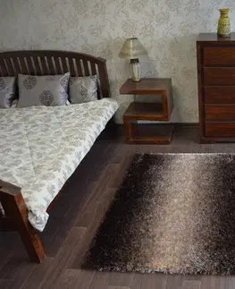 Koberce a koberečky Dywany Lusczow Kusový koberec Shaggy SPACE 3D AARON hnědý, velikost 80x150