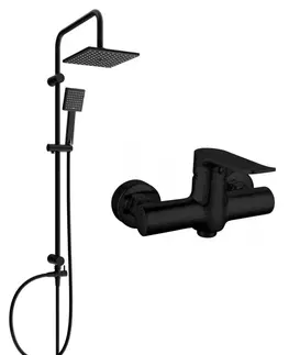 Sprchy a sprchové panely Sprchový set MEXEN Tord - sprchová baterie Pecos černý