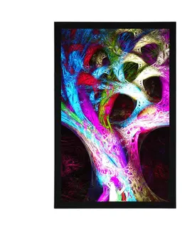 Abstraktní a vzorované Plakát tajemný abstraktní strom