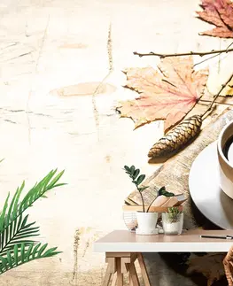 Tapety jídla a nápoje Fototapeta šálek kávy v podzimním nádechu