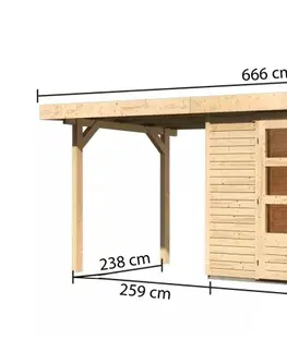 Zahradní domky Dřevěný zahradní domek RETOLA 6 Lanitplast 601 cm