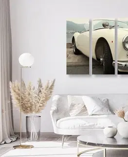 Obrazy aut 5-dílný obraz bílý luxusní veterán