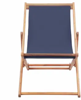 Zahradní křesla a židle Skládací plážová židle látková Modrá