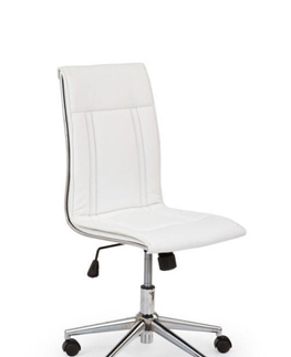Kancelářské židle Kancelářské křeslo MAUWANG, bílá ekokůže