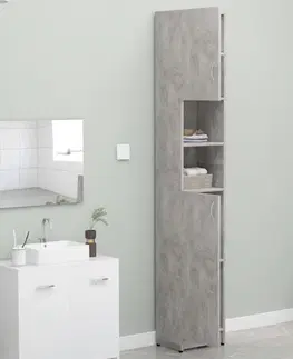 Koupelnové skříňky Koupelnová skříňka vysoká Dekorhome Bílá lesk