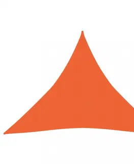 Stínící textilie Stínící plachta trojúhelníková HDPE 3 x 3 x 3 m Dekorhome Oranžová
