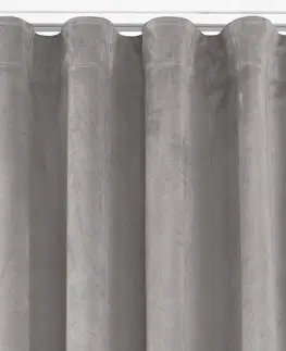 Záclony Závěs Homede Vila s klasickou řasící páskou šedý, velikost 135x175