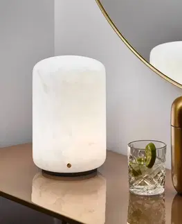 Světla na parapety Carpyen Stolní lampa Capsule LED v alabastru Výška 19,5 cm