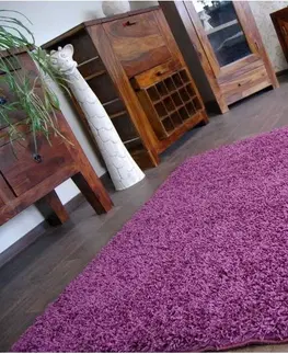 Koberce a koberečky Dywany Lusczow Kusový koberec SHAGGY Izebelie 5cm fialový, velikost 100x200