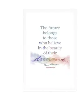 Motivy z naší dílny Plakát s paspartou a motivačním citátem - Eleanor Roosevelt