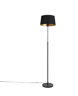 Stojaci lampy Stojací lampa černá s černým stínidlem nastavitelná 35 cm - Parte