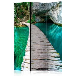 Paravány Paraván Emerald Lake Dekorhome 135x172 cm (3-dílný)