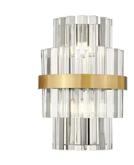 Designová nástěnná svítidla ZUMALINE W0567-02A-B52G CONSTANTINOPLE nástěnné svítidlo zlatá