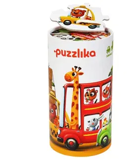 Hračky puzzle PUZZLIKA - 13784 Auta - puzzle 5 obrázků 20 dílků