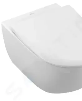 Záchody VILLEROY & BOCH Subway 2.0 Závěsné WC se sedátkem SoftClosing, DirectFlush, CeramicPlus, alpská bílá 5614R2R1