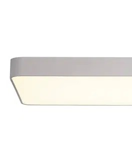 LED stropní svítidla SLV BIG WHITE MEDO 60, stropní svítidlo, LED, 3000K, hranaté, stříbrná šedá, 1-10V 1000727