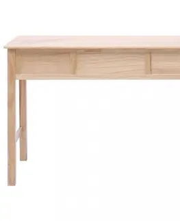 Pracovní stoly Psací stůl se 2 zásuvkami masivní dřevo Dekorhome Šedá