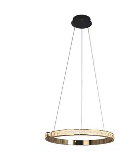 LED lustry a závěsná svítidla ZUMALINE MD4996-1-3GBD MURIEL závěsné svítidlo černá-zlatá