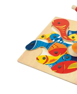 Hračky WOODY - Rybičky s udičkou - magnetická hra