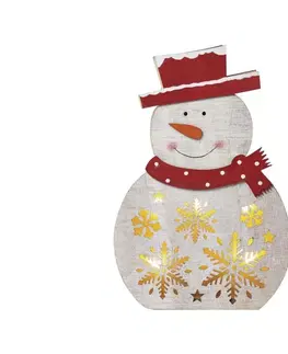 Vánoční dekorace  LED Vánoční dekorace 5xLED/2xAA sněhulák 