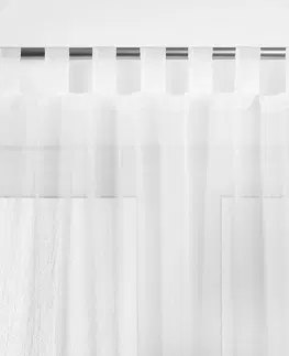 Záclony HOMEDE Záclona Romantic s poutky bílá, velikost 140x250