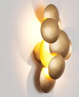Nástěnná svítidla Holländer LED nástěnné svítidlo Bolladaria, 3 zdroje, zlatá