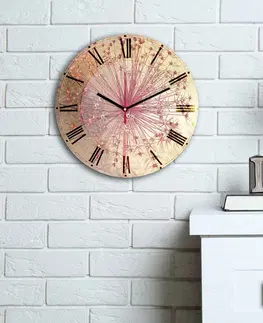 Hodiny Wallity Nástěnné hodiny Rosé 30 cm růžové