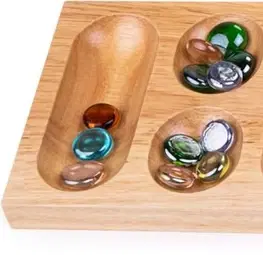 Dřevěné hračky Bigjigs Toys Dřevěná hra s kamínky MAN-KALA vícebarevná