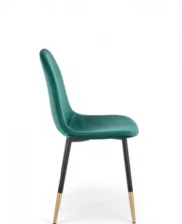 Židle HALMAR Designová židle Suzzie tmavě zelená