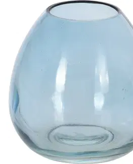 Vázy skleněné Skleněná váza Adda, sv. modrá, 11 x 10,5 cm