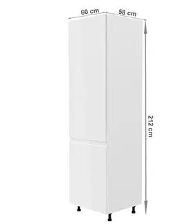 Kuchyňské linky Skříňka na lednici AURORA D60ZL - levá Tempo Kondela Bílá