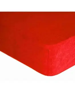 Prostěradla Forbyt, Prostěradlo, Froté Premium, červené 90 x 200 cm