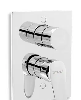 Koupelnové baterie NOVASERVIS Vanová sprchová baterie s přepínačem Titania IRIS New chrom 94450R,0