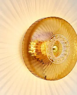 Nástěnná svítidla DESIGN BY US Nástěnné svítidlo New Wave Optic XL, jantarové, oční koule, zástrčka