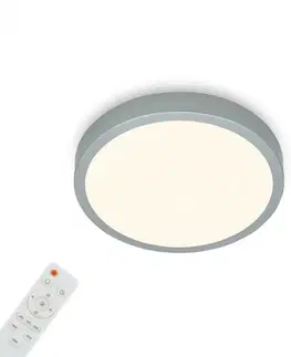 LED stropní svítidla BRILONER CCT LED přisazené svítidlo pr. 28 cm, 18 W, 2000 lm, stříbrná BRILO 3701-014