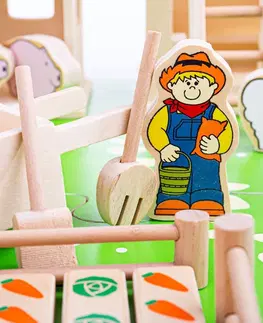 Dřevěné hračky Bigjigs Toys Velká dřevěná farma RAKO vícebarevná
