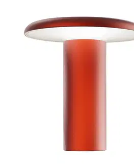 Stolní lampy Artemide Stolní lampa Artemide Takku LED s dobíjecí baterií, červená