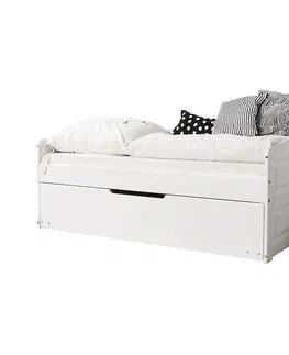 Jednolůžkové postele Roztahovací Postel Micki 80x160 Cm Bílá