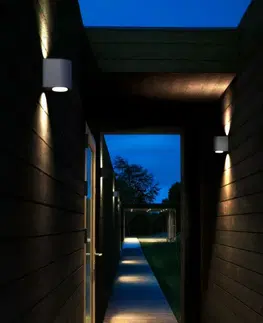 LED venkovní nástěnná svítidla NORDLUX venkovní nástěnné svítidlo Canto 2 2x6W LED šedá čirá 49701010