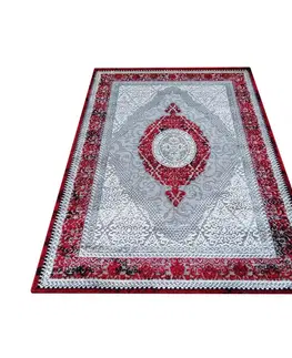 Vintage koberce Exkluzívny koberec červenej farby vo vintage štýle Šířka: 240 cm | Délka: 330 cm